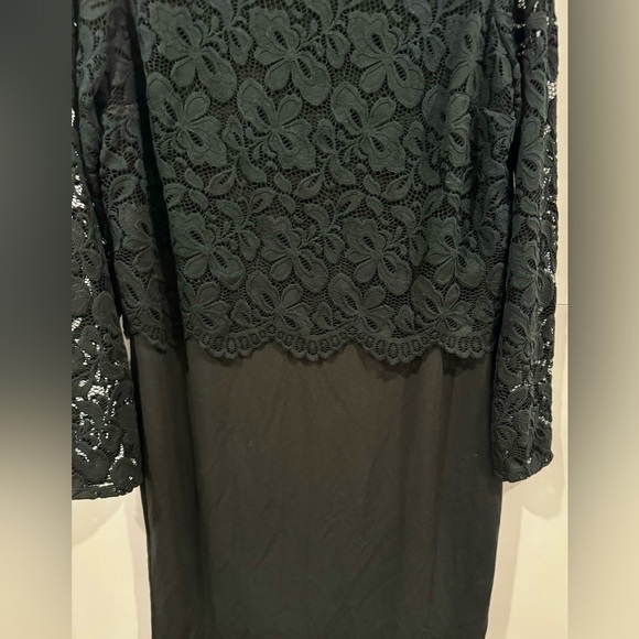 J.Jill Dress Wearever Collection Women Dress Lace Overlay Dress Black Size Small - Picture 9 of 9